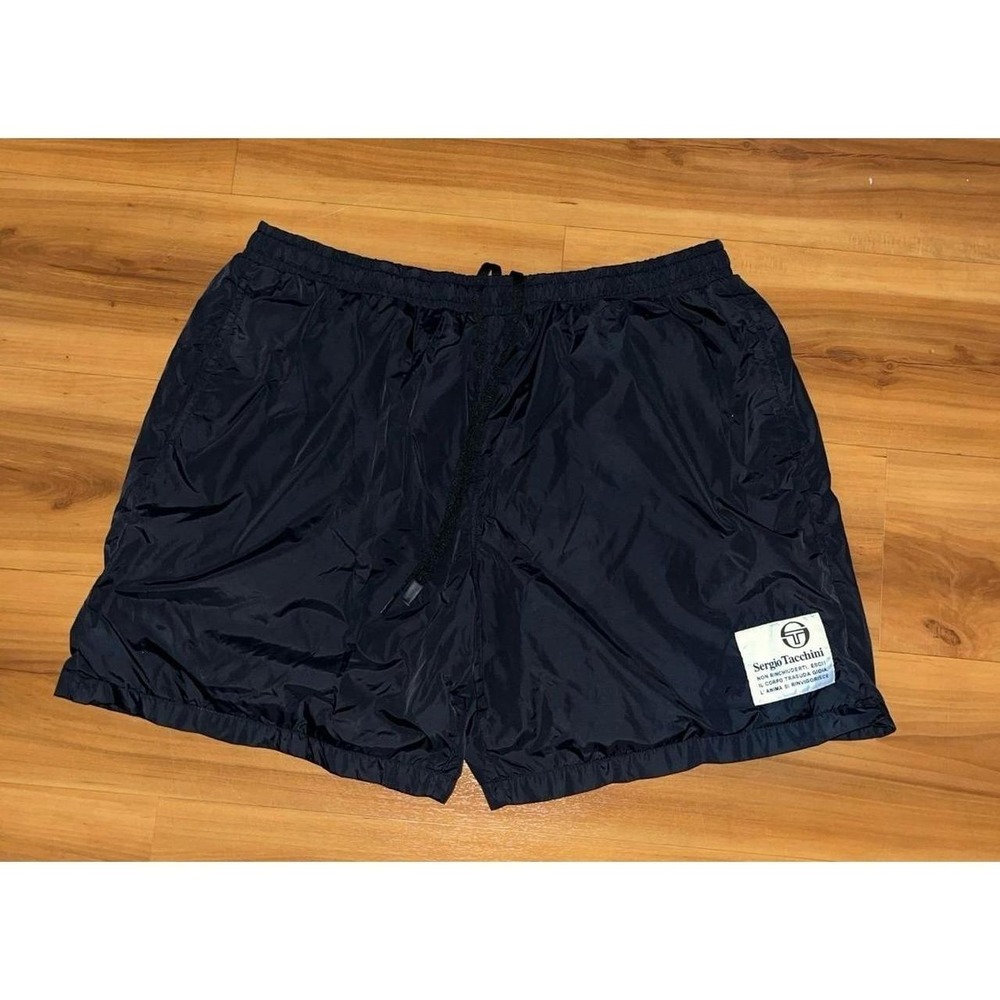 Mens Sergio Tacchini Onda Drawstring Swim Athletic Shorts